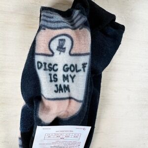 NWT‎ Disc Golf Socks Disc Golf is my Jam Funny Socks Soft Recycled